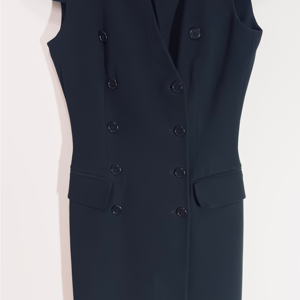 Alexander, McQueen‘s sleeveless double breasted tuxedo dress EUC - Picture 9 of 11